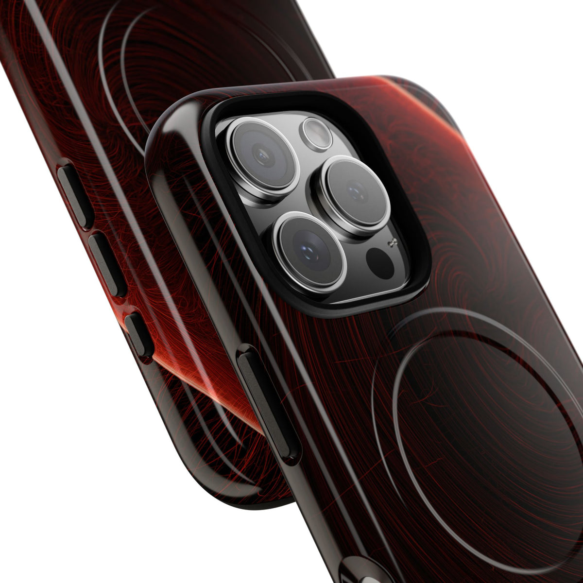 Red Tough 2.0 Magsafe Phone Case for iPhone - Crimson Flare Flux