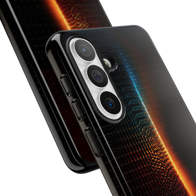 Luminous Refraction Grid · Tough Phone Case for Samsung · Black