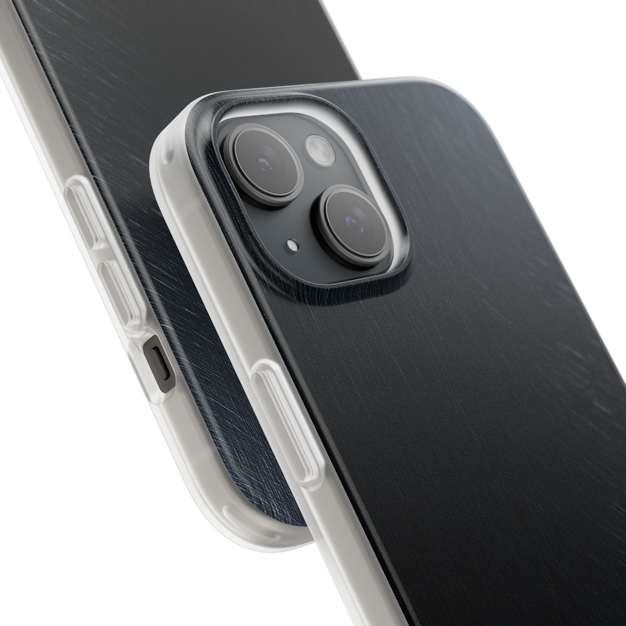 Black Lite Phone Case for iPhone - Midnight Brushed Grain