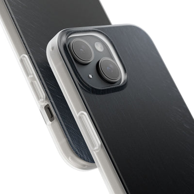 Black Lite Phone Case for iPhone - Midnight Brushed Grain