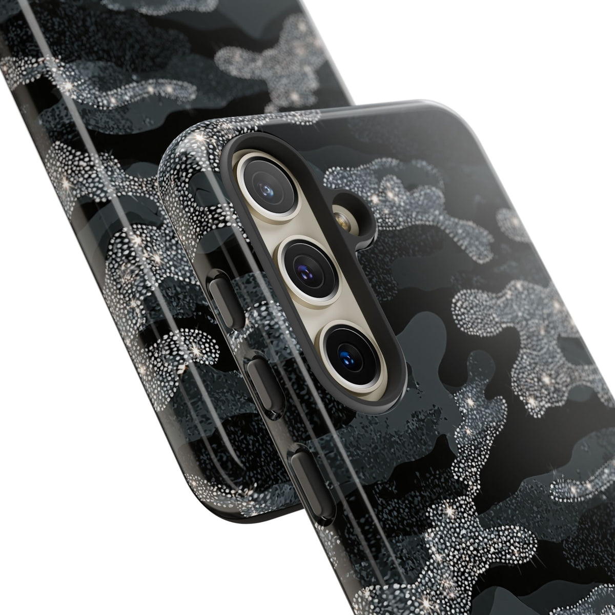 Glitter Shadow Camo · Tough Phone Case for Samsung · Black