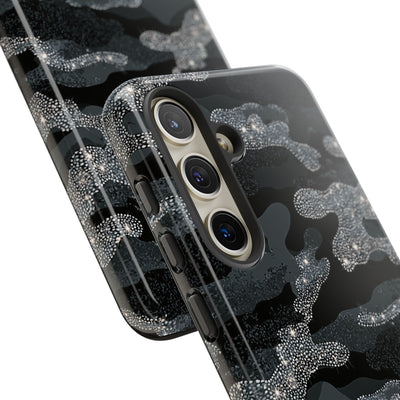 Glitter Shadow Camo · Tough Phone Case for Samsung · Black