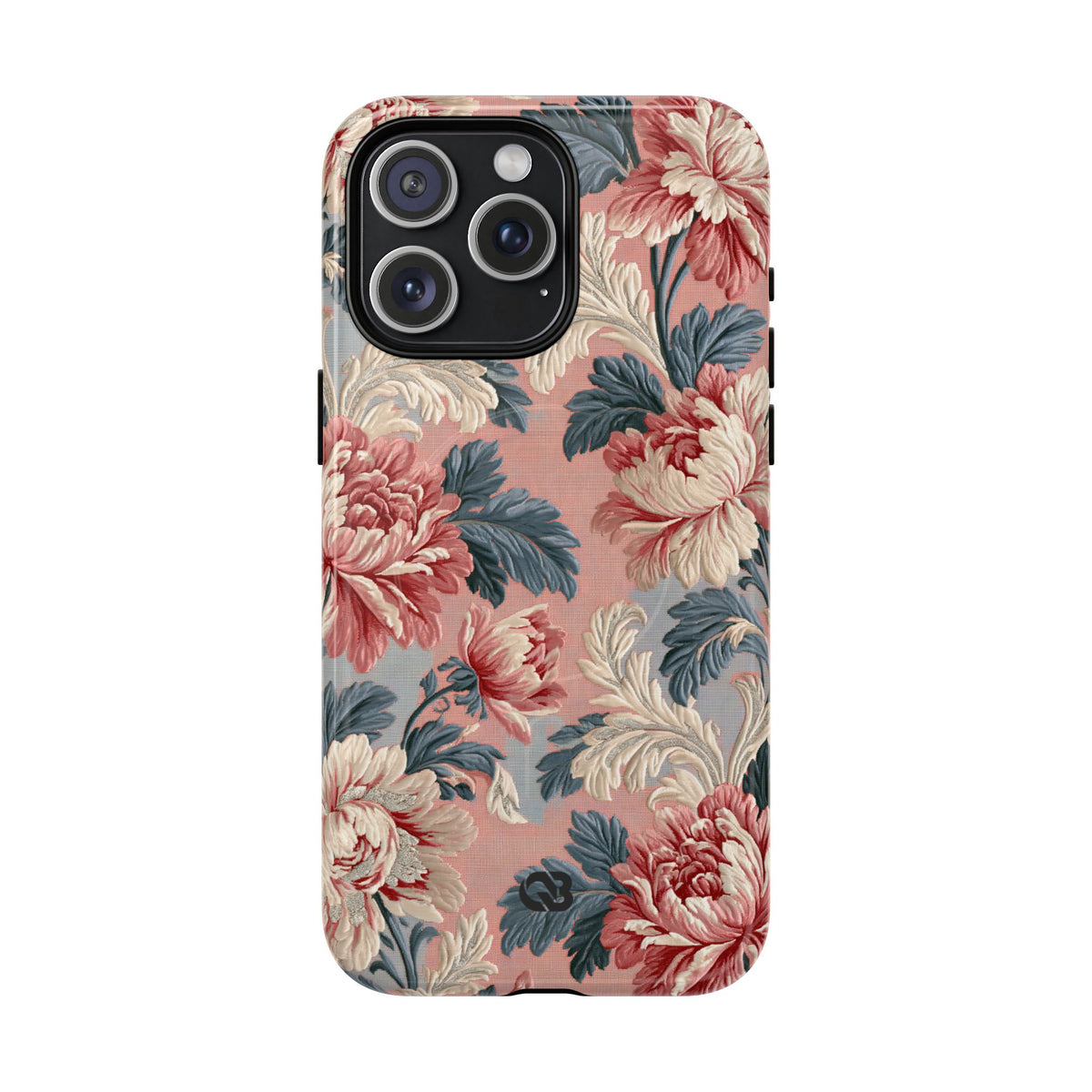 Blush Peony Jacquard · Tough 2.0 Magnetic Phone Case for iPhone · Pink