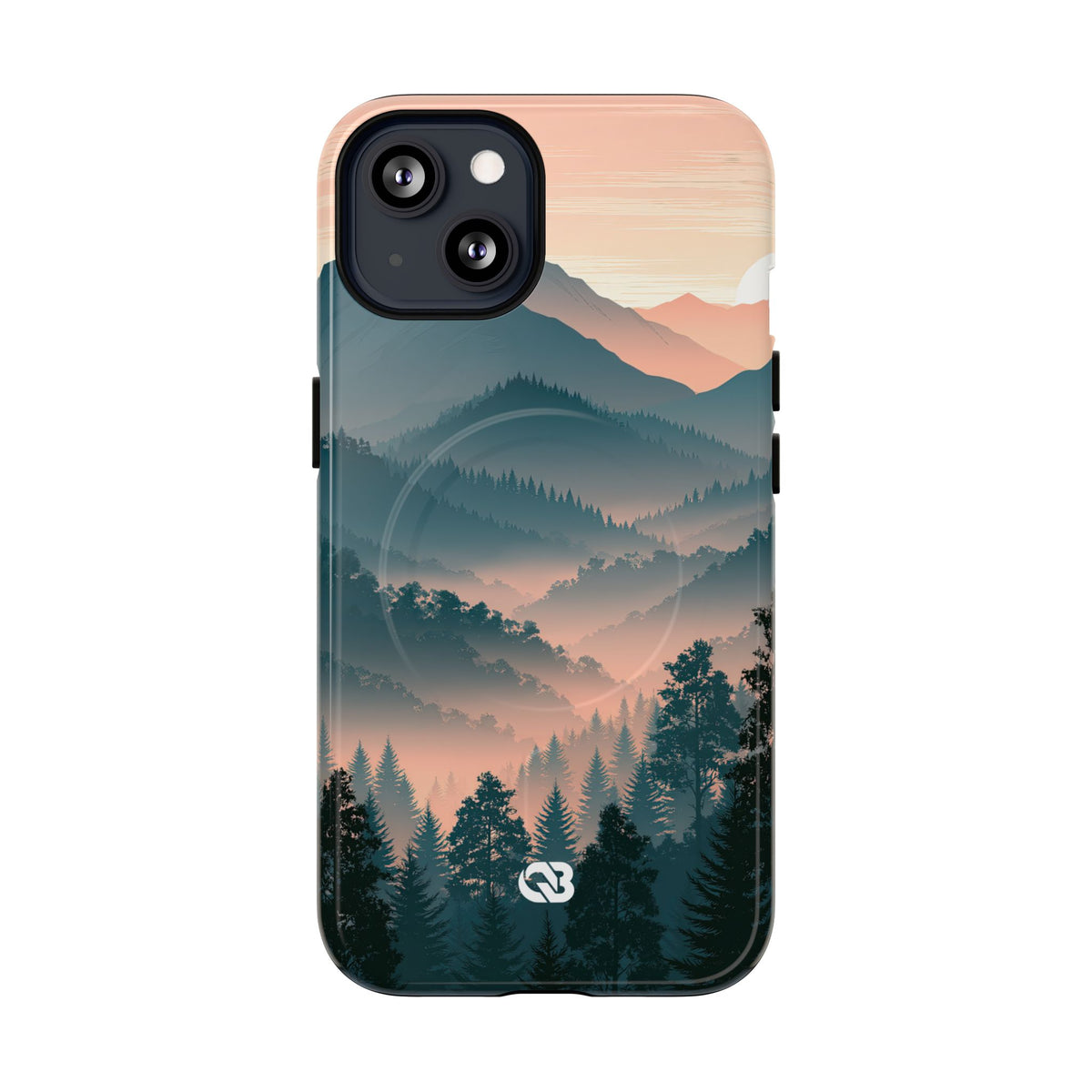 Misty Pine Summit · Tough 2.0 Magnetic Phone Case for iPhone · Green