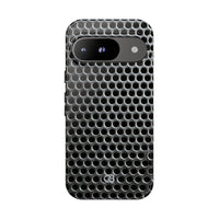 Silver Tough Phone Case for Google Pixel - Brutalist Steel Mesh