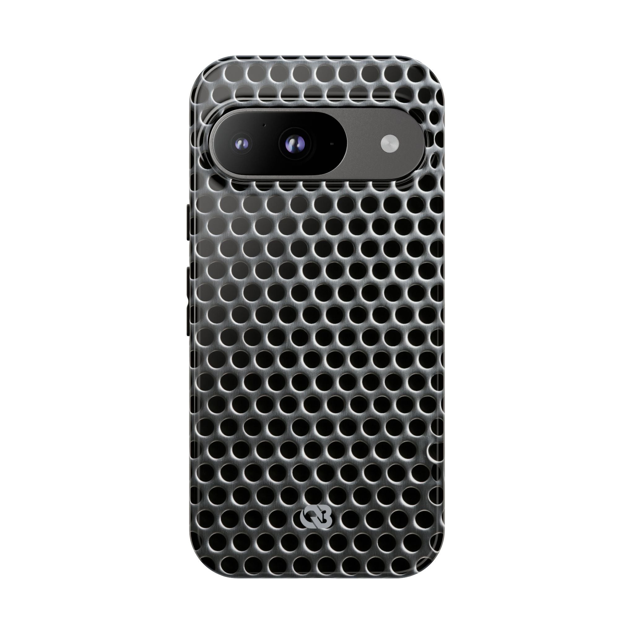 Silver Tough Phone Case for Google Pixel - Brutalist Steel Mesh
