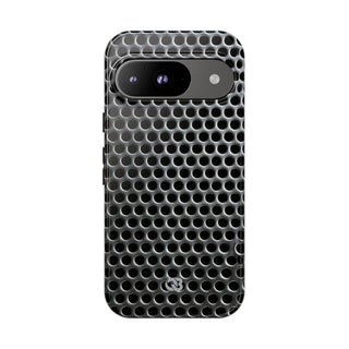 Silver Tough Phone Case for Google Pixel - Brutalist Steel Mesh