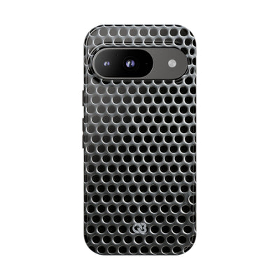 Silver Tough Phone Case for Google Pixel - Brutalist Steel Mesh