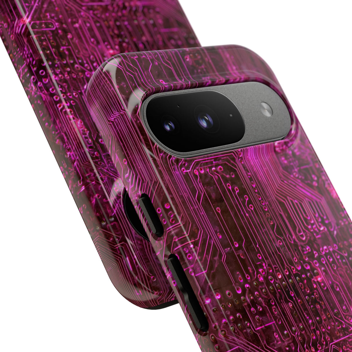 Magenta Circuit Trace · Tough Phone Case for Pixel ·  Pink