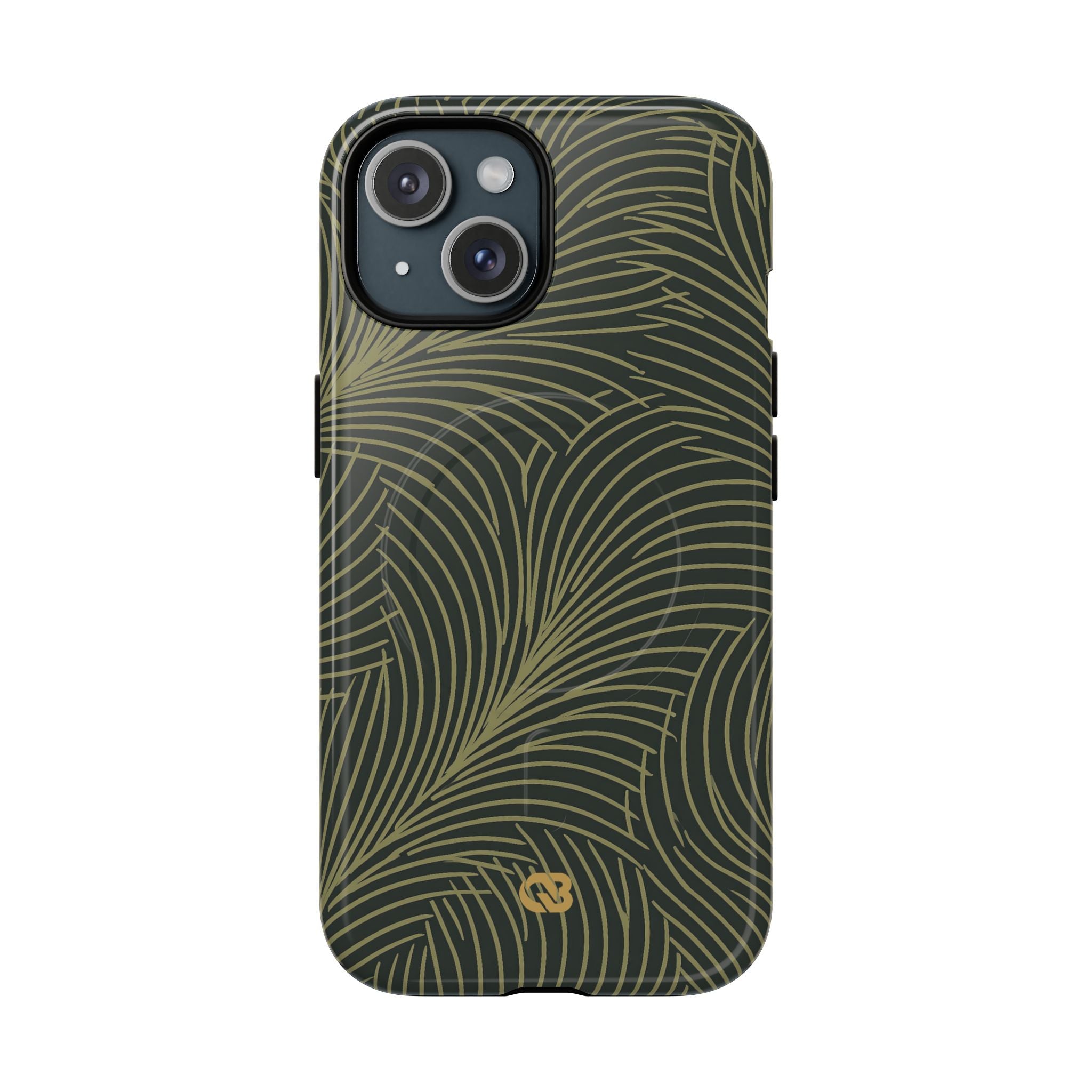 Green Tough 2.0 Magsafe Phone Case for iPhone - Dark Olive Plume