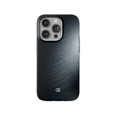 Grey Lite Phone Case for iPhone - Charcoal Brushed Steel