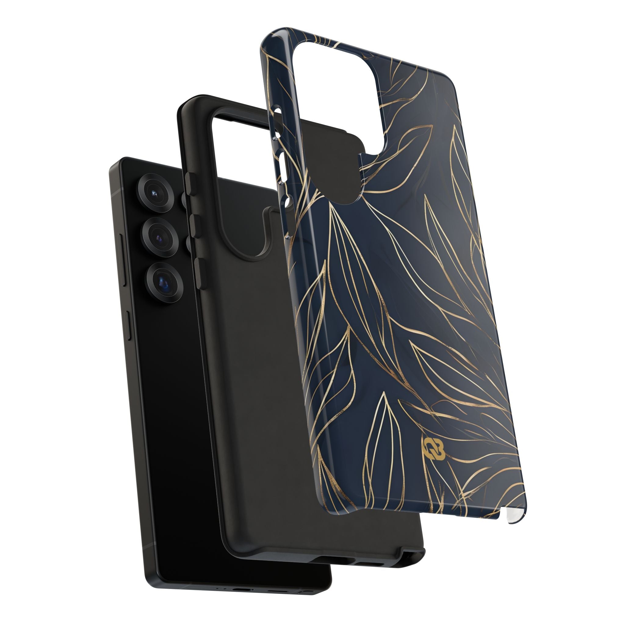 Gilded Navy Foliage · Tough Etui na telefon dla Samsung
