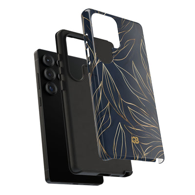 Gilded Navy Foliage · Tough Etui na telefon dla Samsung