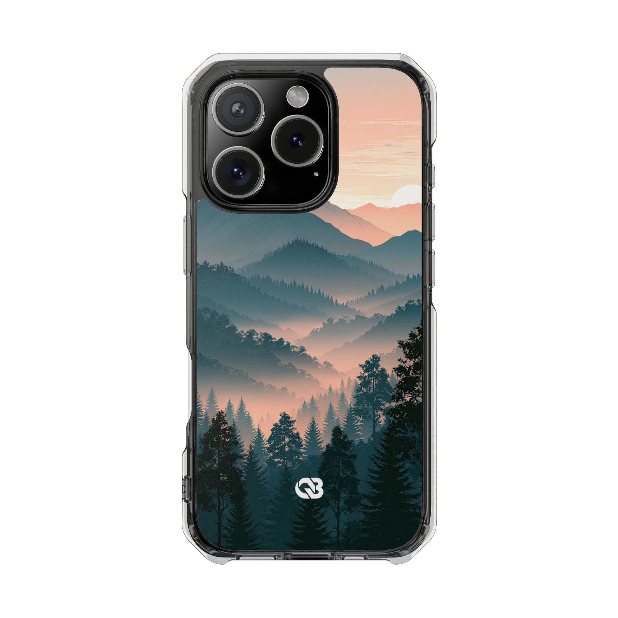 Teal Impact MagSafe Phone Case for iPhone - Alpine Teal Horizon