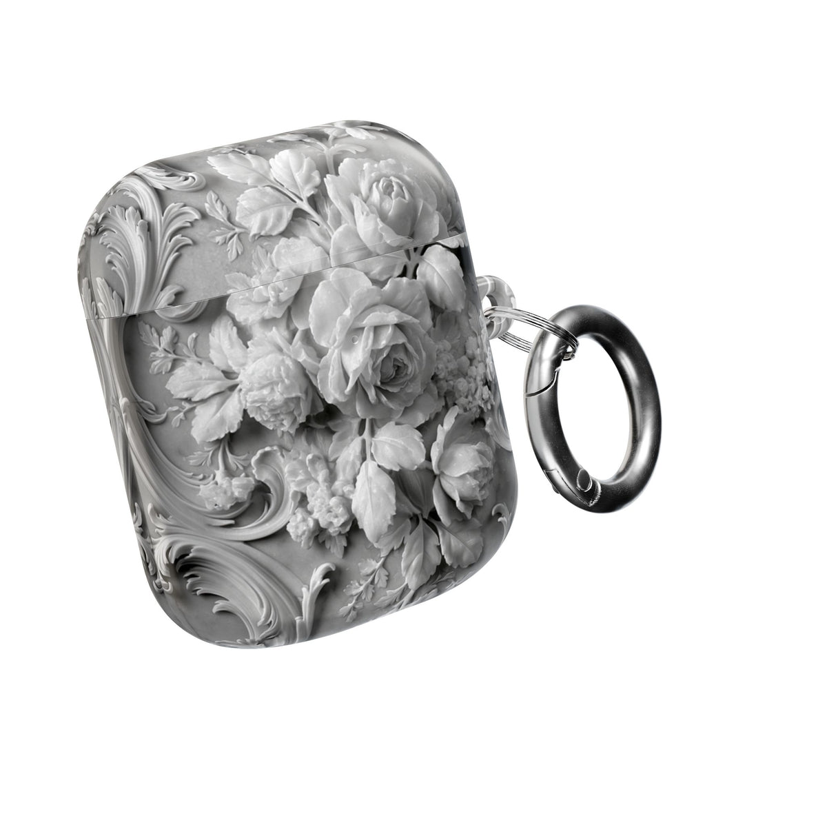 Rococo Marble Rose · Hard Case for AirPods & AirPods Pro · White