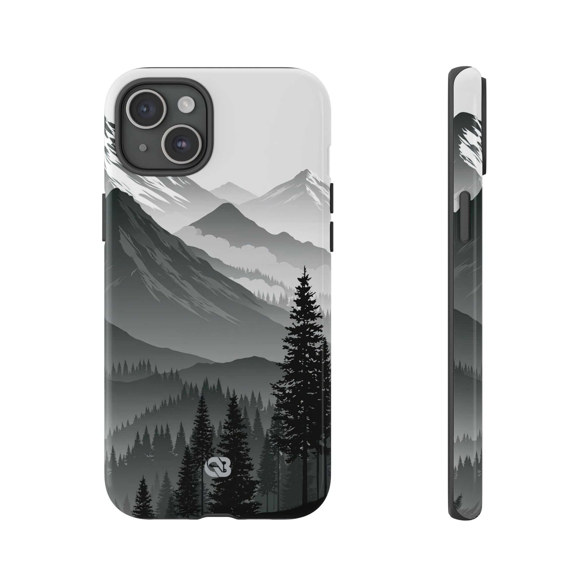 Grey Tough Phone Case for iPhone - Granite Ridge Mist