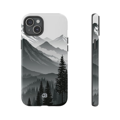 Grey Tough Phone Case for iPhone - Granite Ridge Mist