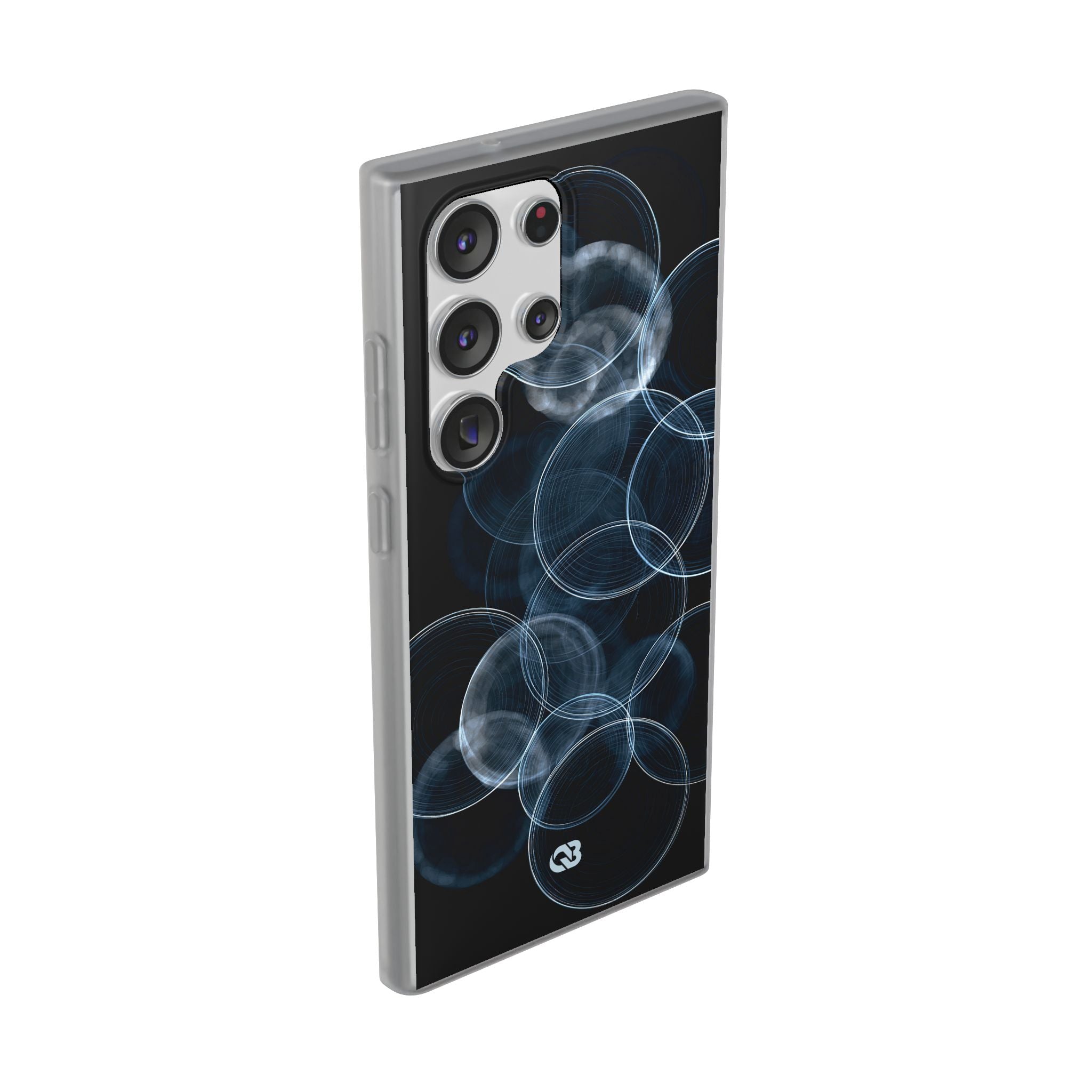 Blue Lite Phone Case for Samsung - Cyan Pulse Ripple