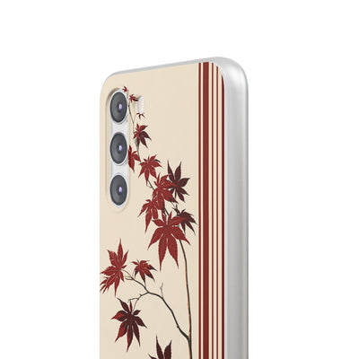 Red Lite Phone Case for Samsung - Crimson Momiji Stripe