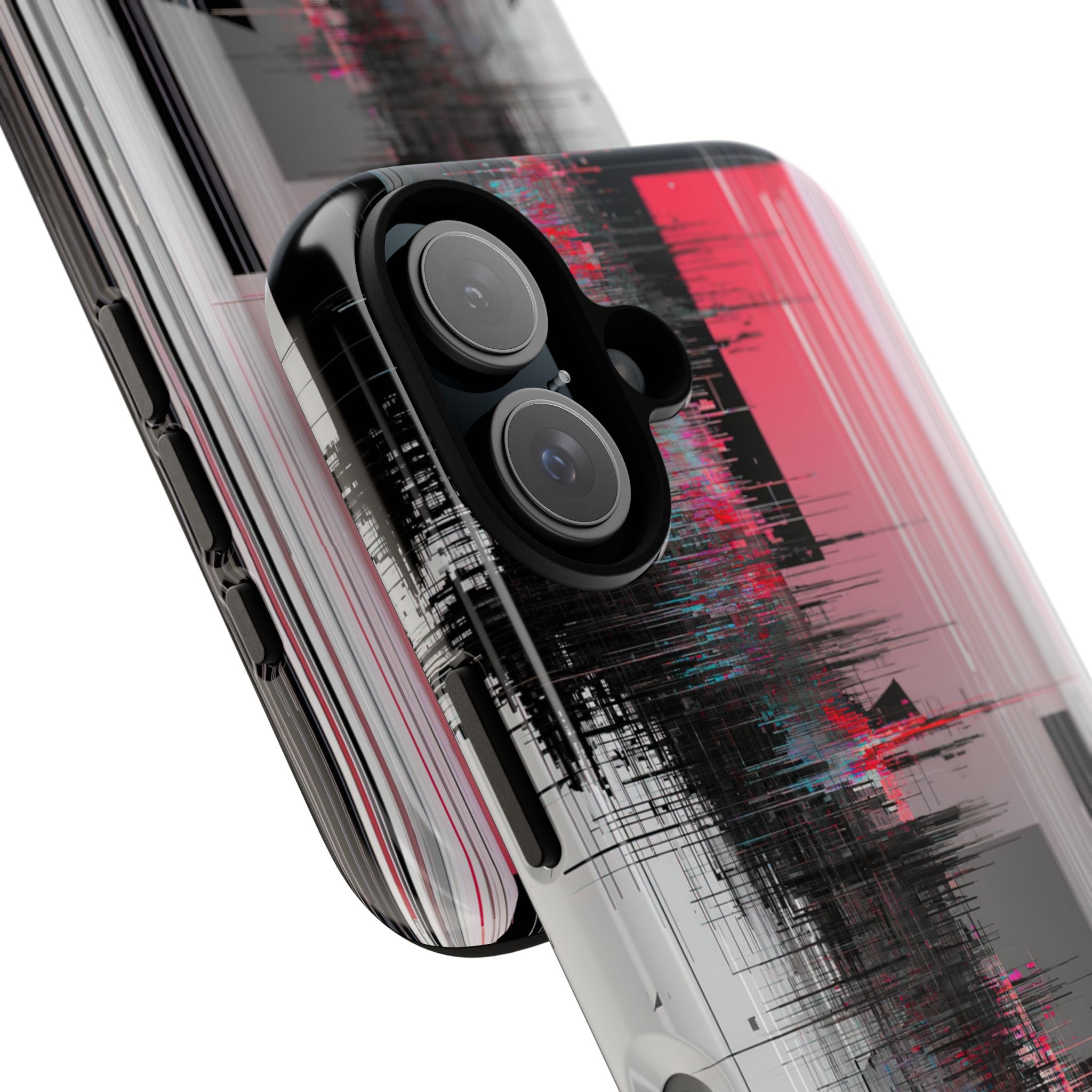 Black Tough Phone Case for iPhone - Crimson Data Leak