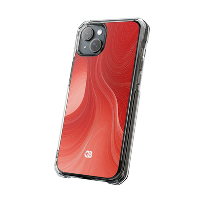 Red Impact MagSafe Phone Case for iPhone - Crimson Silk Strands