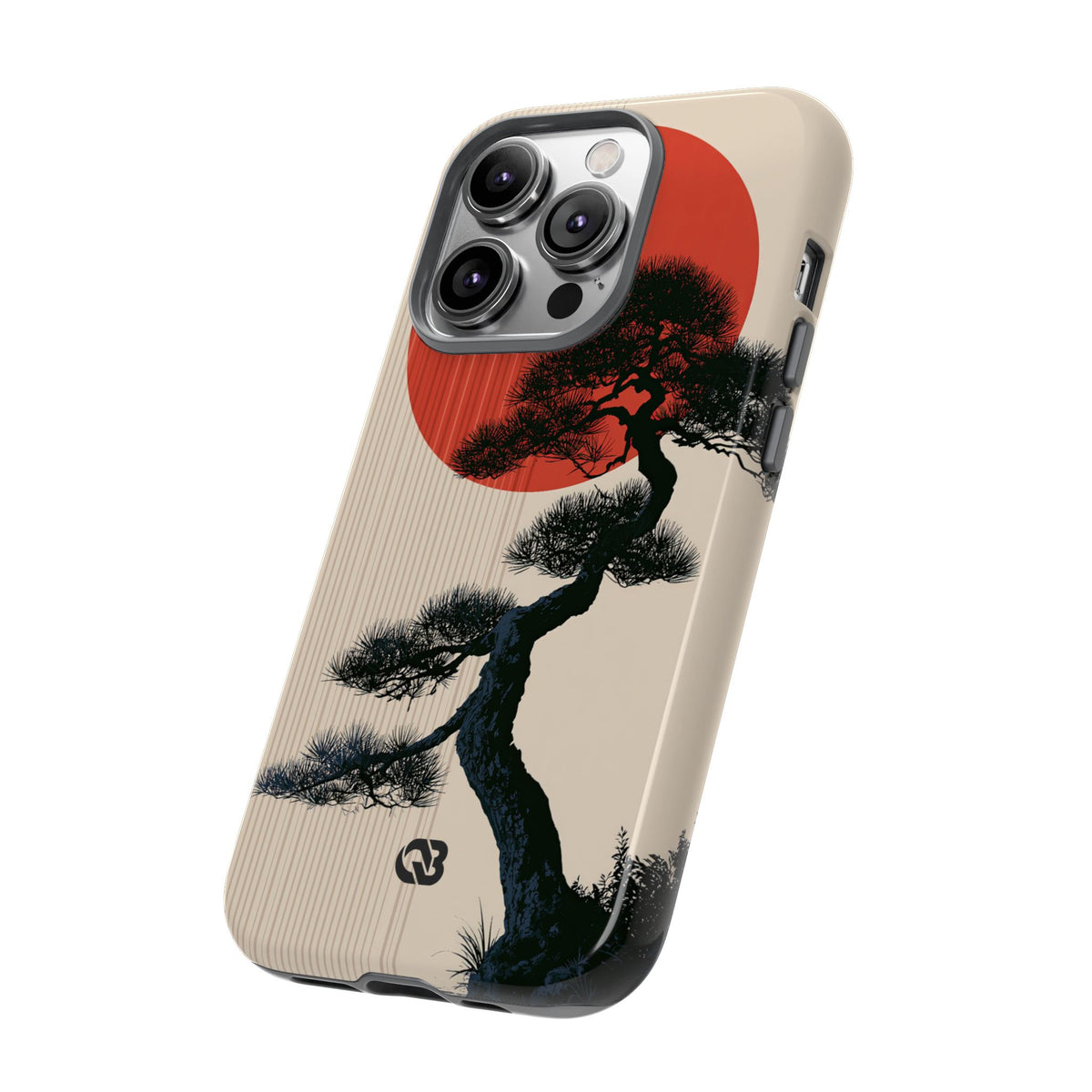 Crimson Sun Bonsai · Tough Phone Case for iPhone · Beige