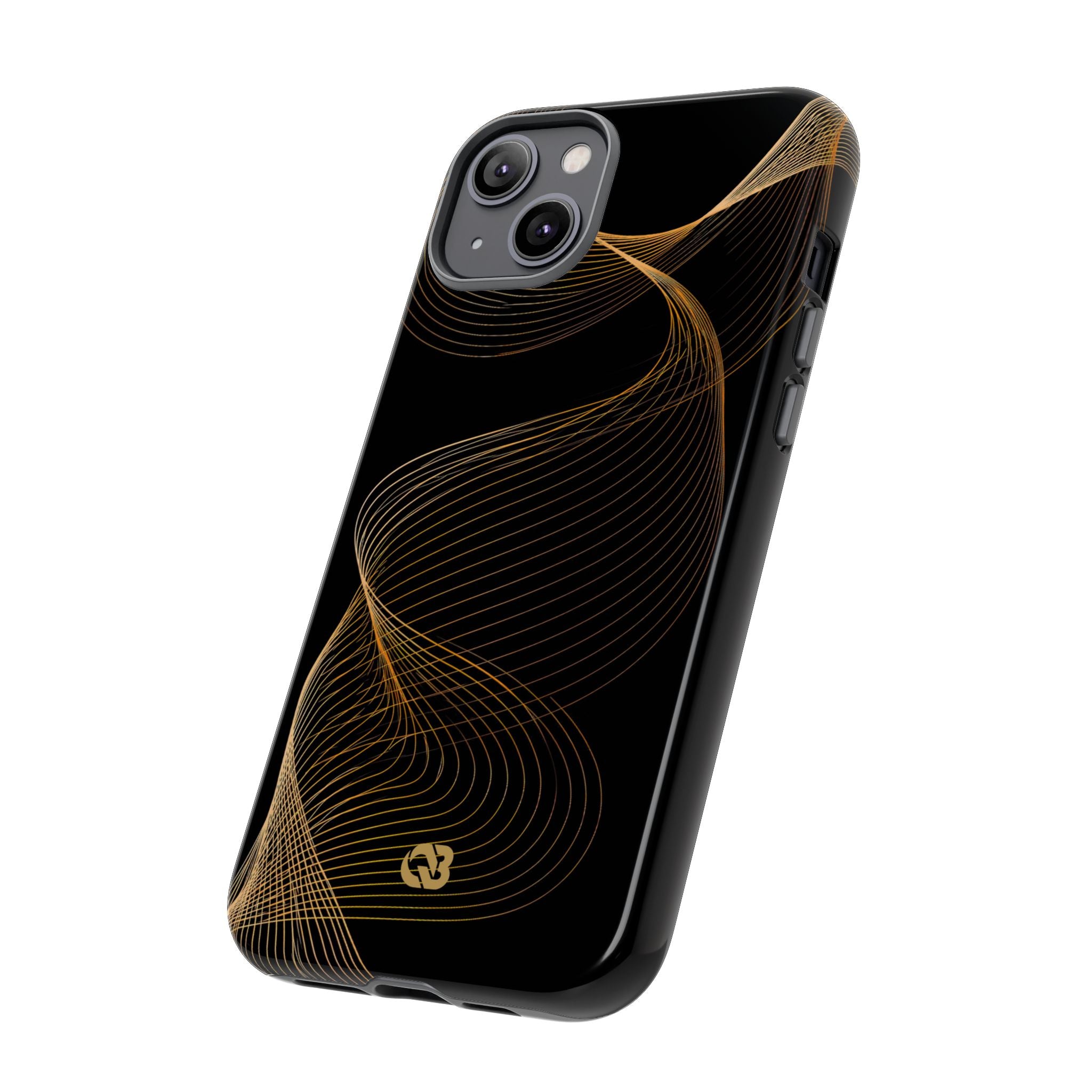 Gold Tough Phone Case for iPhone - Burnished Bronze Helix