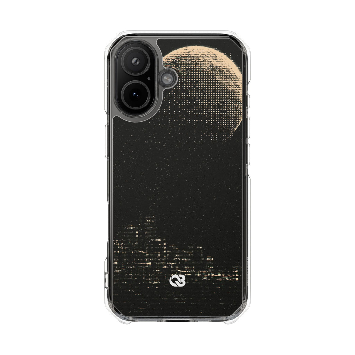 Lunar Metropolis Nocturne · Clear Impact Magnetic Phone Case for iPhone ·  Black