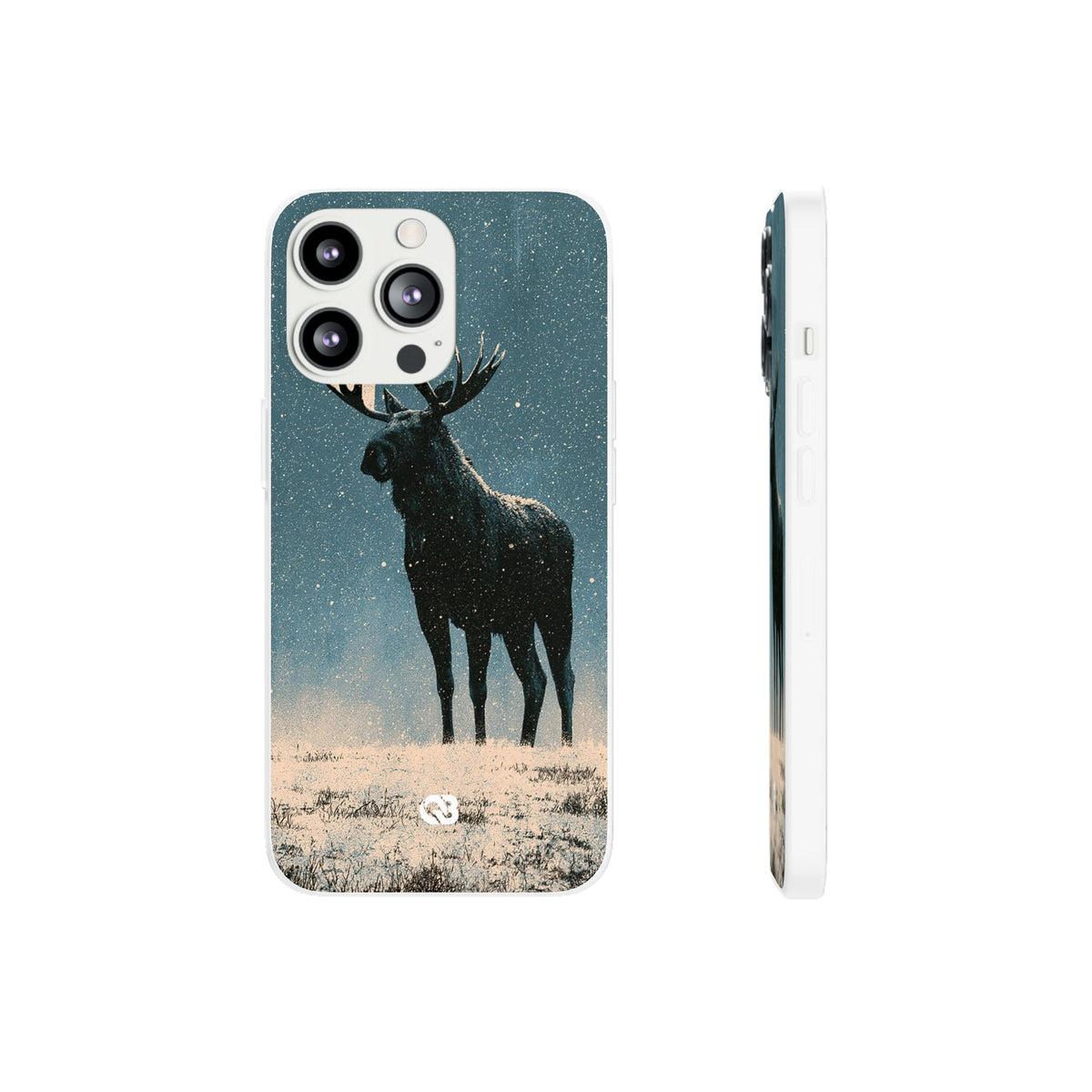 Nordic Boreal Moose · Lite Phone Case for iPhone ·  Blue