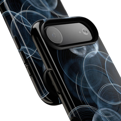 Blue Tough 2.0 Magsafe Phone Case for iPhone - Cyan Pulse Ripple