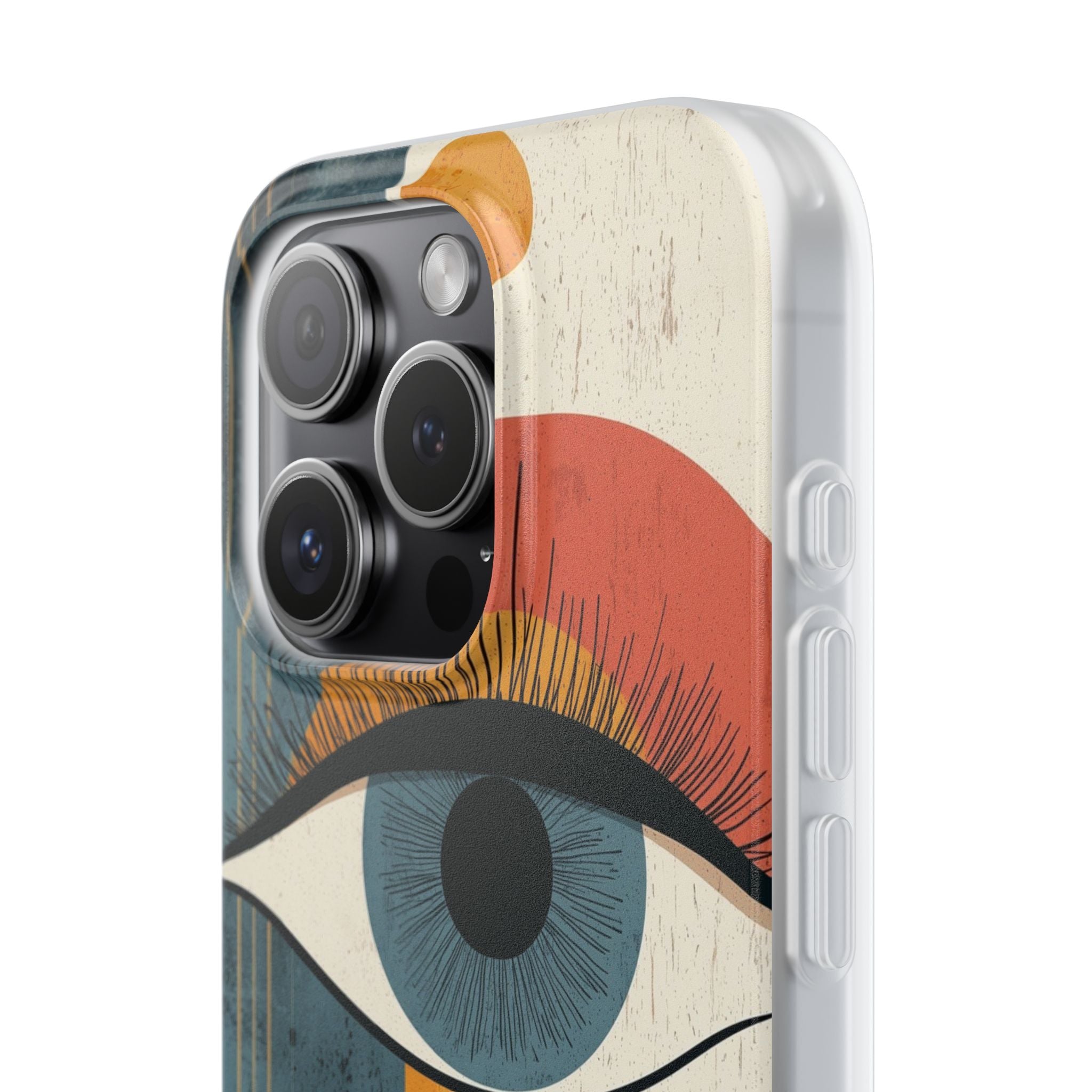 Distressed Azure Ocular · Soft Phone Case for iPhone