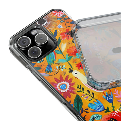 Värikkäät linnut kukkivat iPhone 16 Pro Max -suojauskuori - Impact