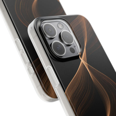 Brown Lite Phone Case for iPhone - Copper Silk Wave