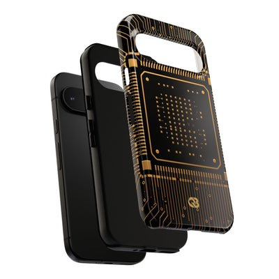 Gold Tough Phone Case for Google Pixel - Cyber Gold Processor