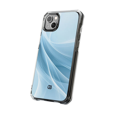 Glacial Ridge Contours · Clear Impact Magnetic Phone Case for iPhone · Blue