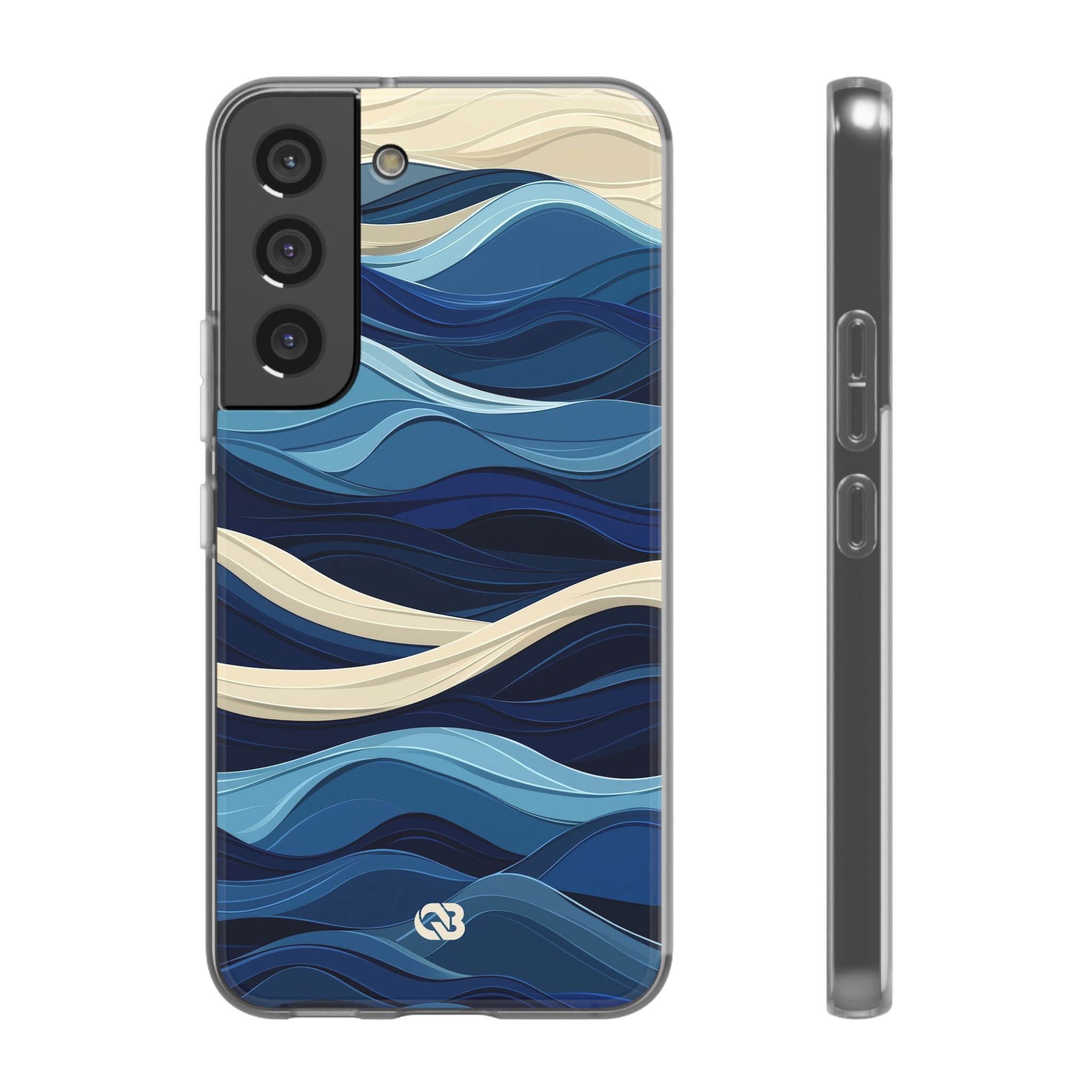 Cobalt Coast Layers · Soft Phone Case for Samsung