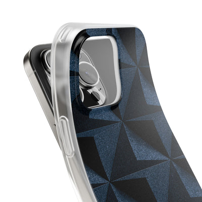 Blue Lite Phone Case for iPhone - Indigo Basalt Facets