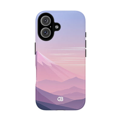 Purple Tough Phone Case for iPhone - Lavender Alpine Dawn