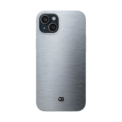 Silver Lite Phone Case for iPhone - Satin Chrome Grain