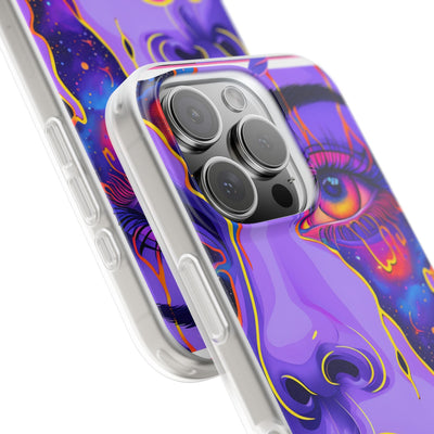 Violet Cosmic Gaze · Soft Custodia per iPhone