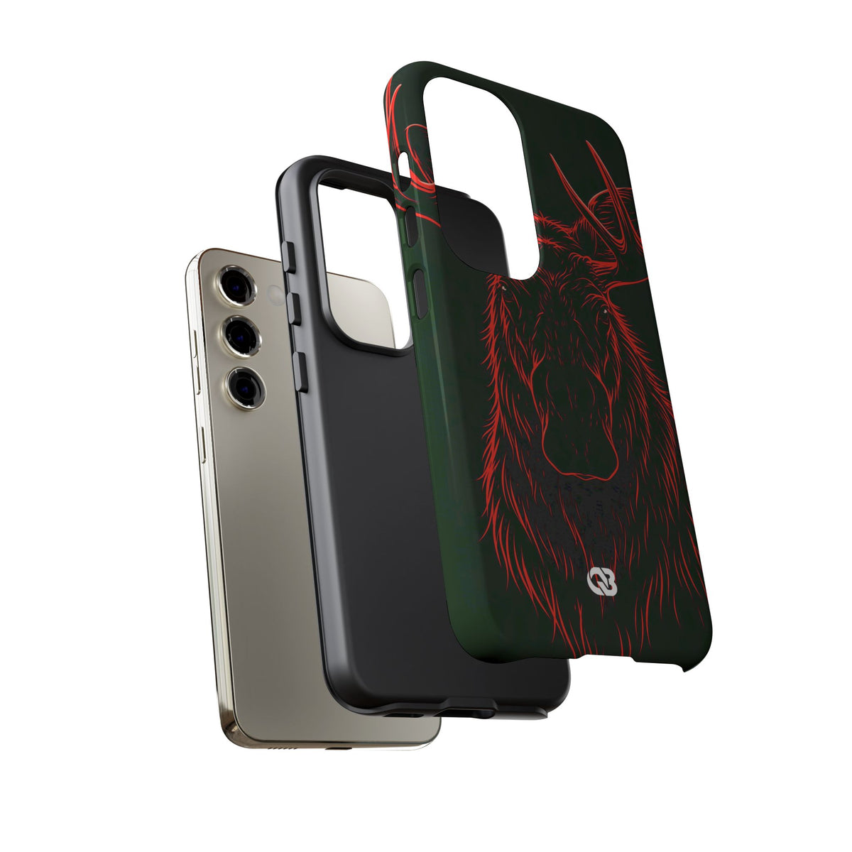 Crimson Horizon Moose · Tough Phone Case for Samsung · Black