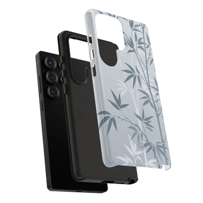 Blue Tough Phone Case for Samsung - Slate Bamboo Shadow