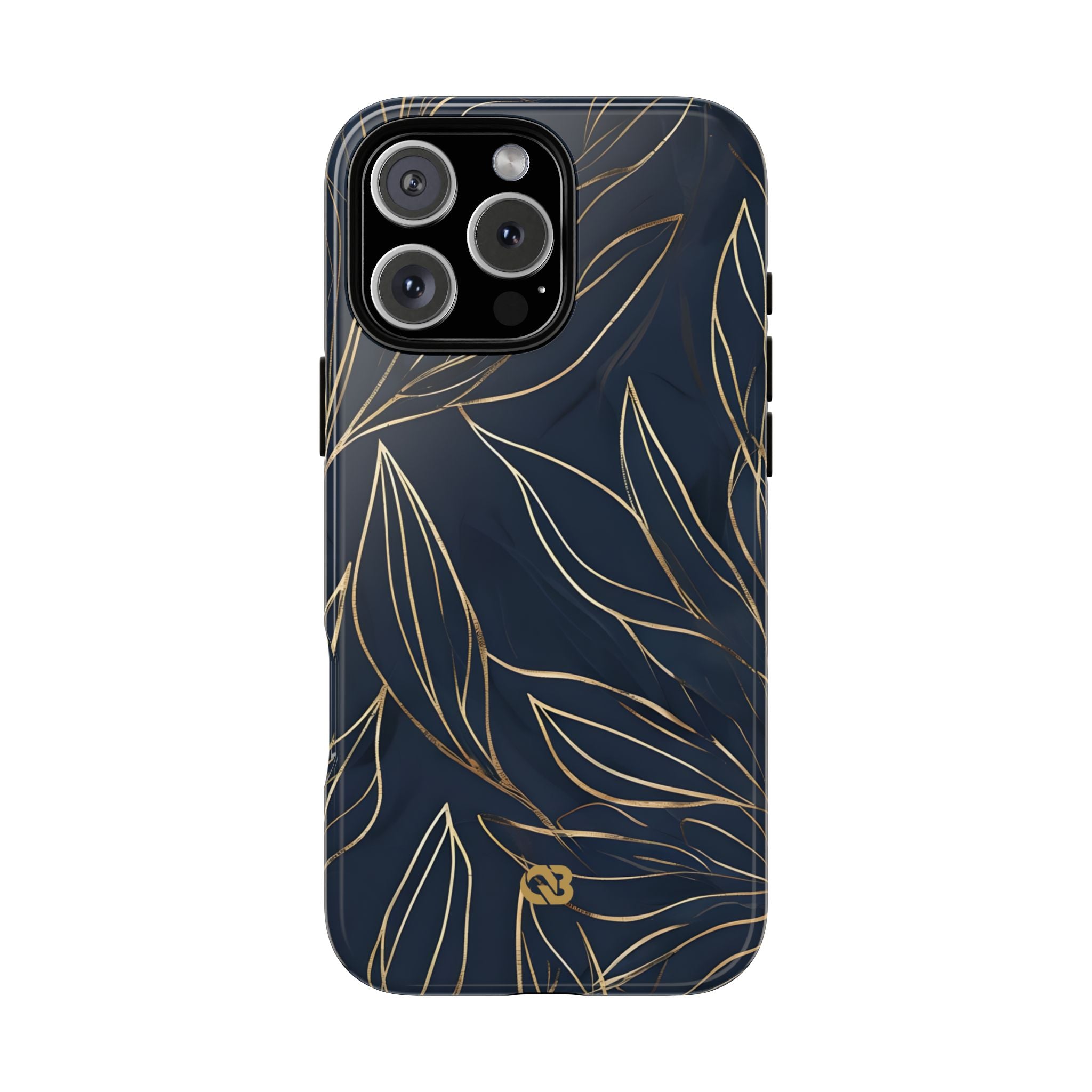 Gilded Navy Foliage · Tough Handyhülle für iPhone