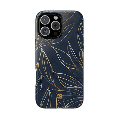 Gilded Navy Foliage · Tough Handyhülle für iPhone