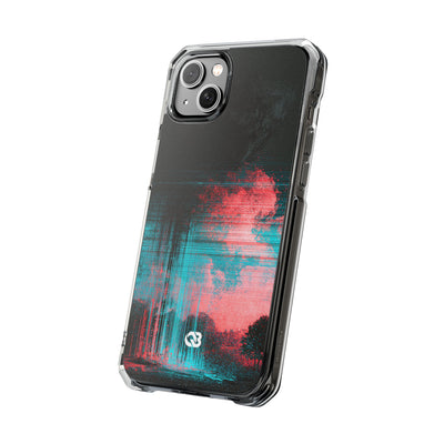 Digital Signal Drift · Clear Impact Magnetic Phone Case for iPhone · Black