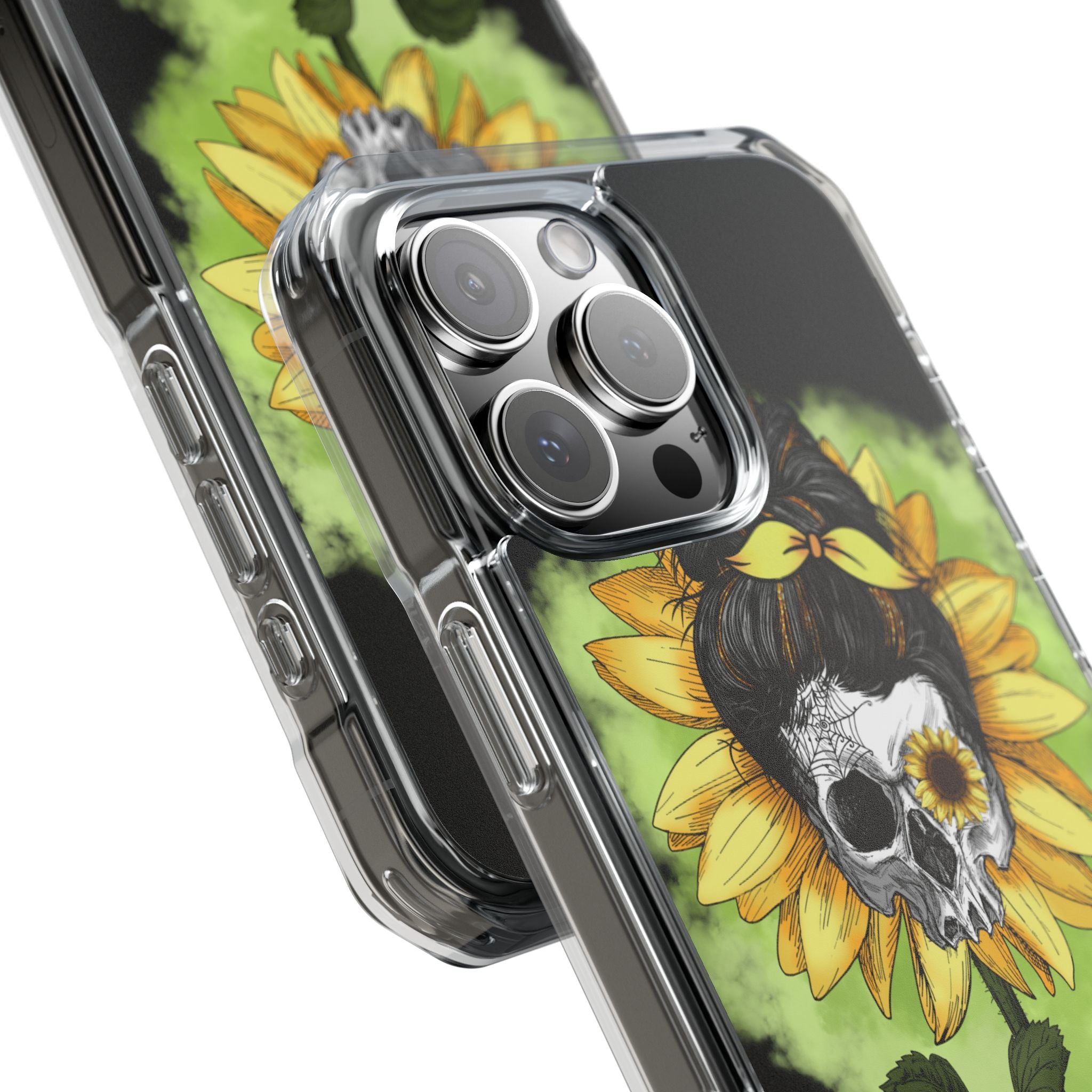 Sonnenblumen-Schädel iPhone 16 Pro Max Case - Impact