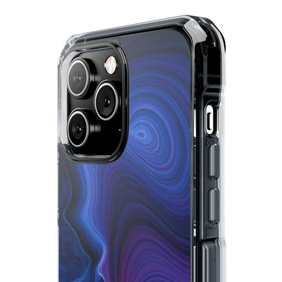 Radiant Strata · Clear Impact Magnetic Phone Case for iPhone · Blue