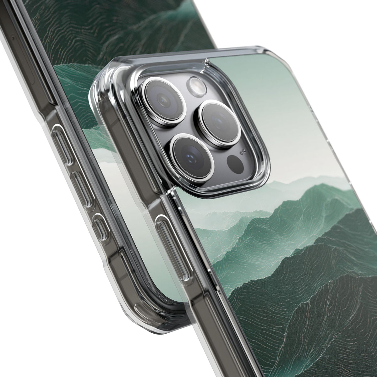 Alpine Mist · Clear Impact Magnetic Phone Case for iPhone · Green