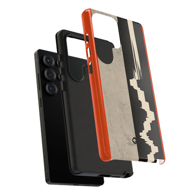 Orange Tough Phone Case for Samsung - Orange Monolith Rift