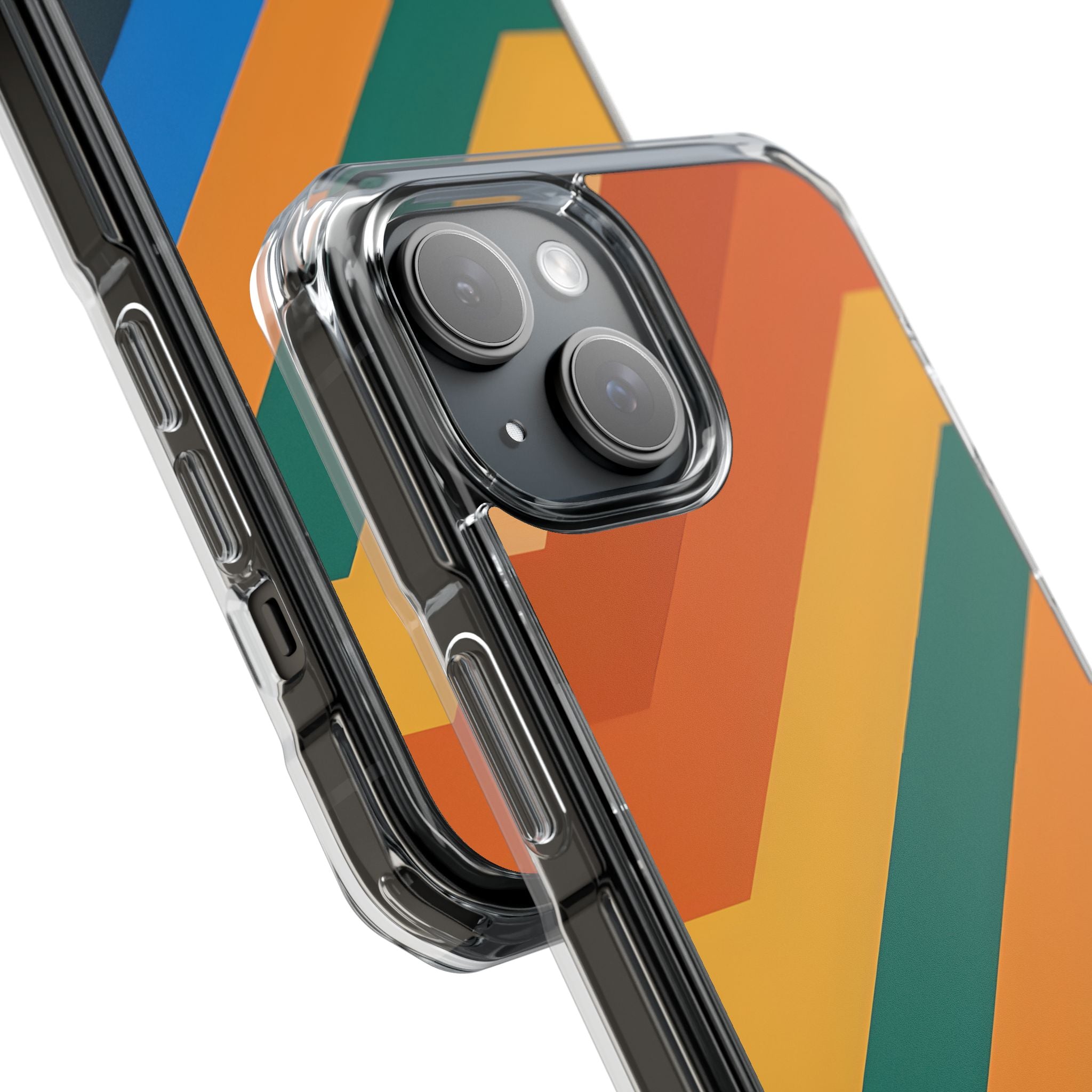 Retro Ridge Lines · Impact Coque de téléphone pour iPhone · Magsafe